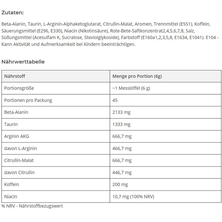 FA Nutrition Core Pump Energizer 270g (MHD-Ausverkauf)