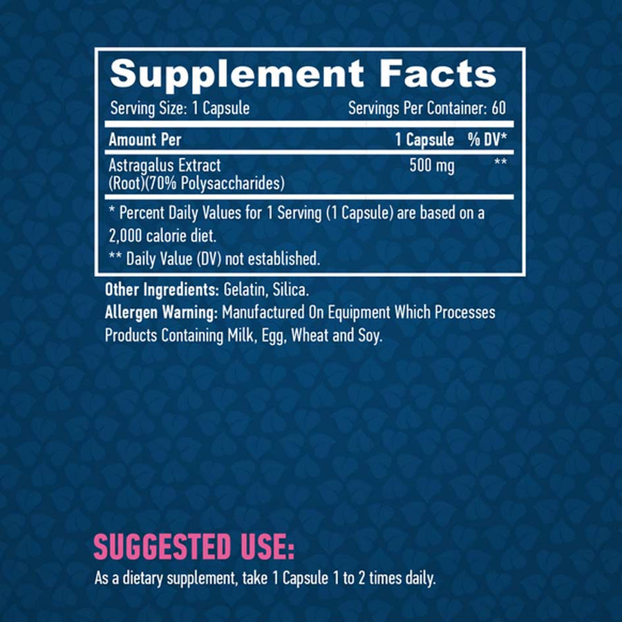 Haya Labs Astragalus 500mg / 60 caps