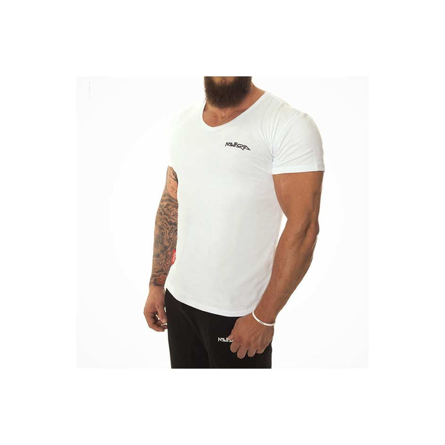Mutaria T-Shirt V-Neck White