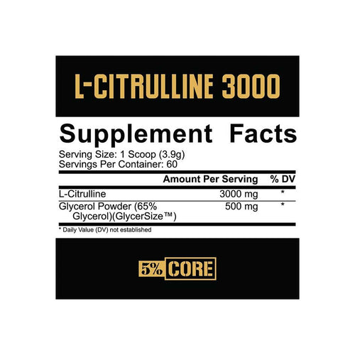 5% Core L-Citrulline 3000 - 234g - getboost3d