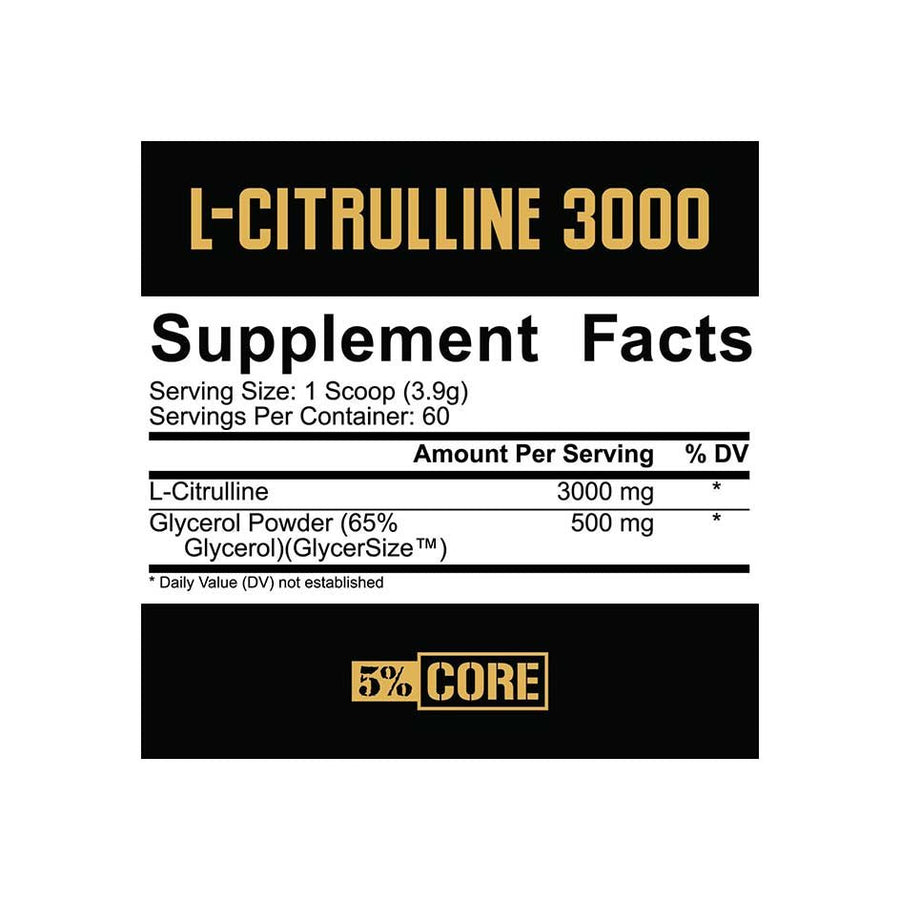 5% Core L-Citrulline 3000 - 234g
