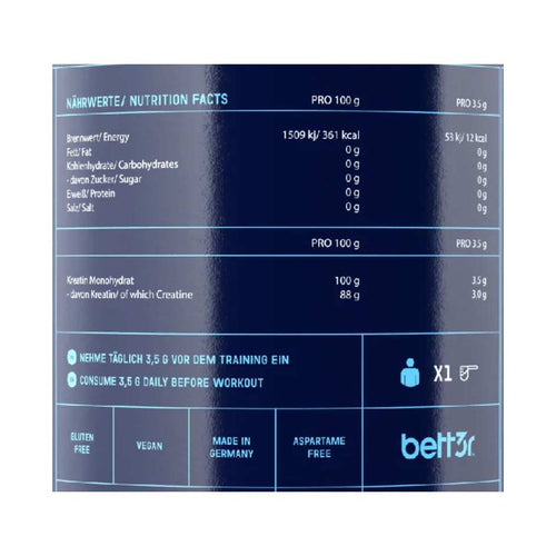 bett3r Creatine Monohydrate 500 g