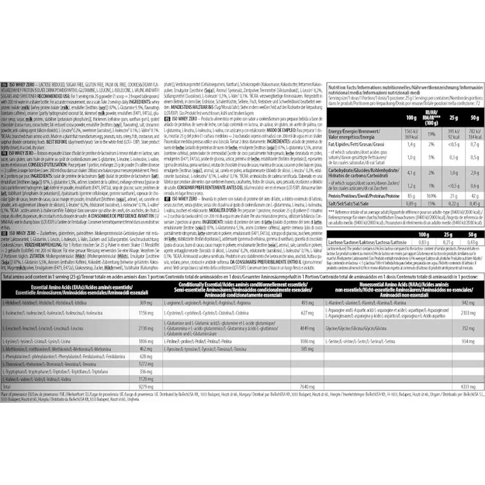 BioTech USA Iso Whey Zero 1816g