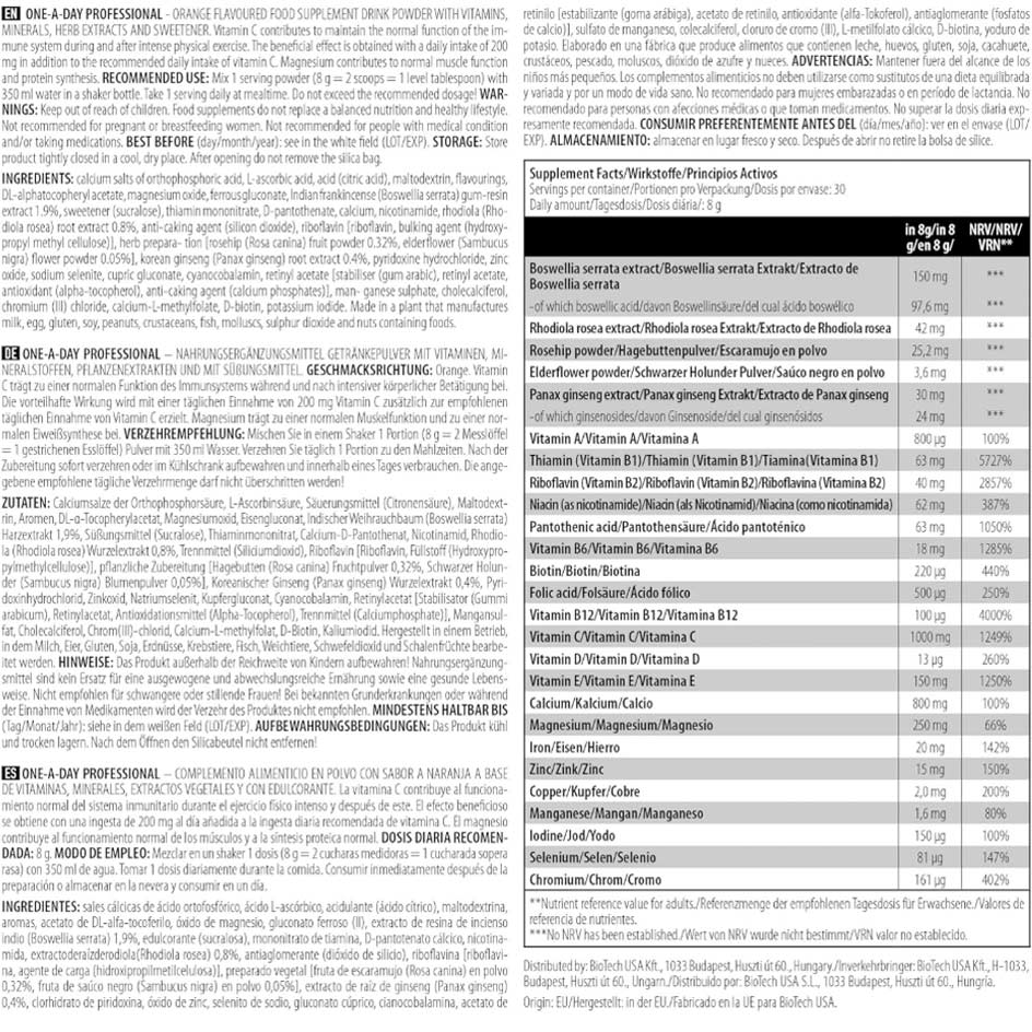 BioTech USA One-A-Day Professional 240g