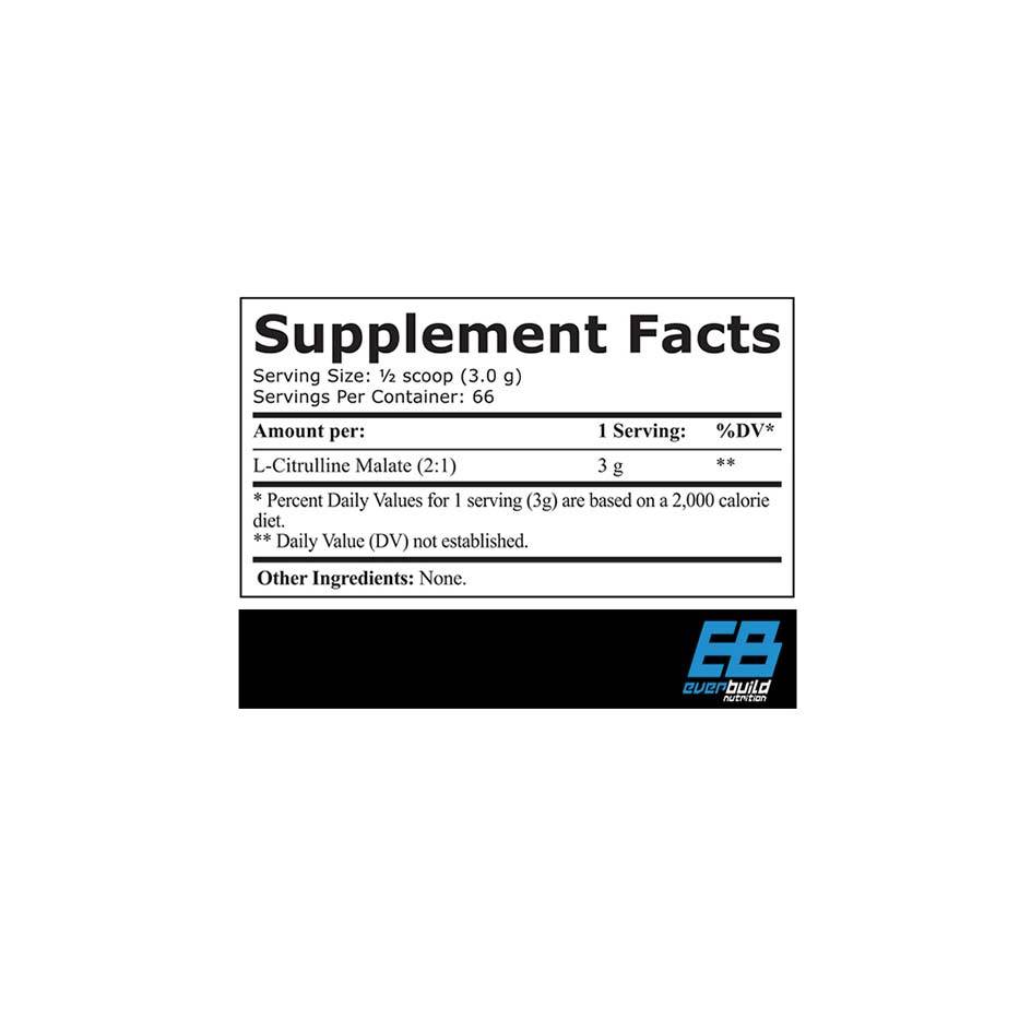 EVERBUILD Citrulline Malate 3000‚Ñ¢ 200g - getboost3d