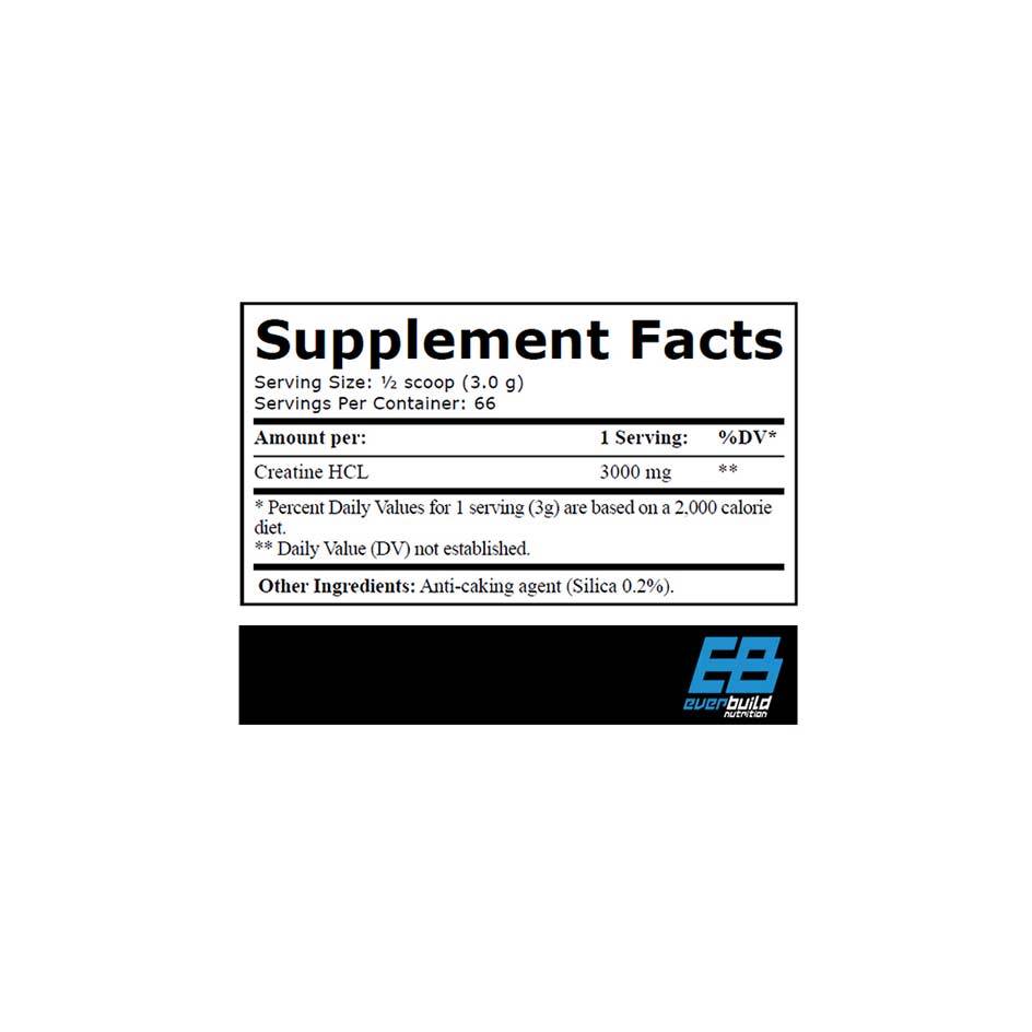 EVERBUILD Creatine HCL 3000 - getboost3d