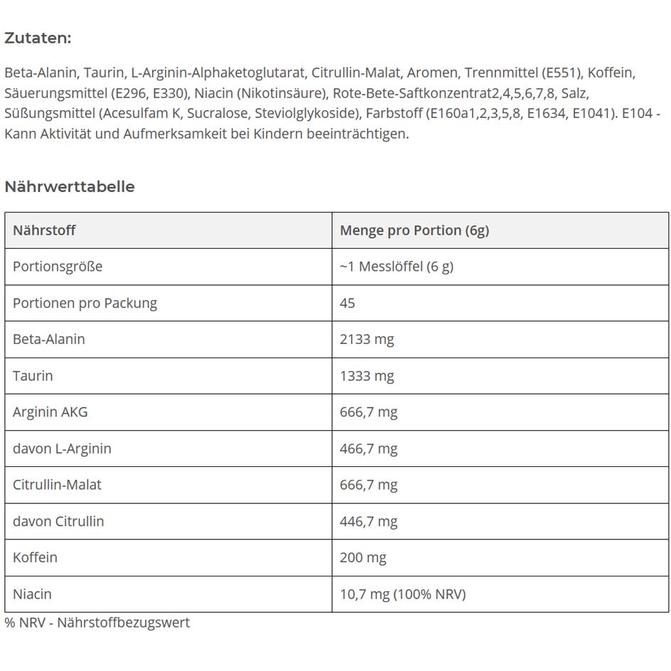 FA Nutrition Core Pump Energizer 270g (MHD-Ausverkauf)
