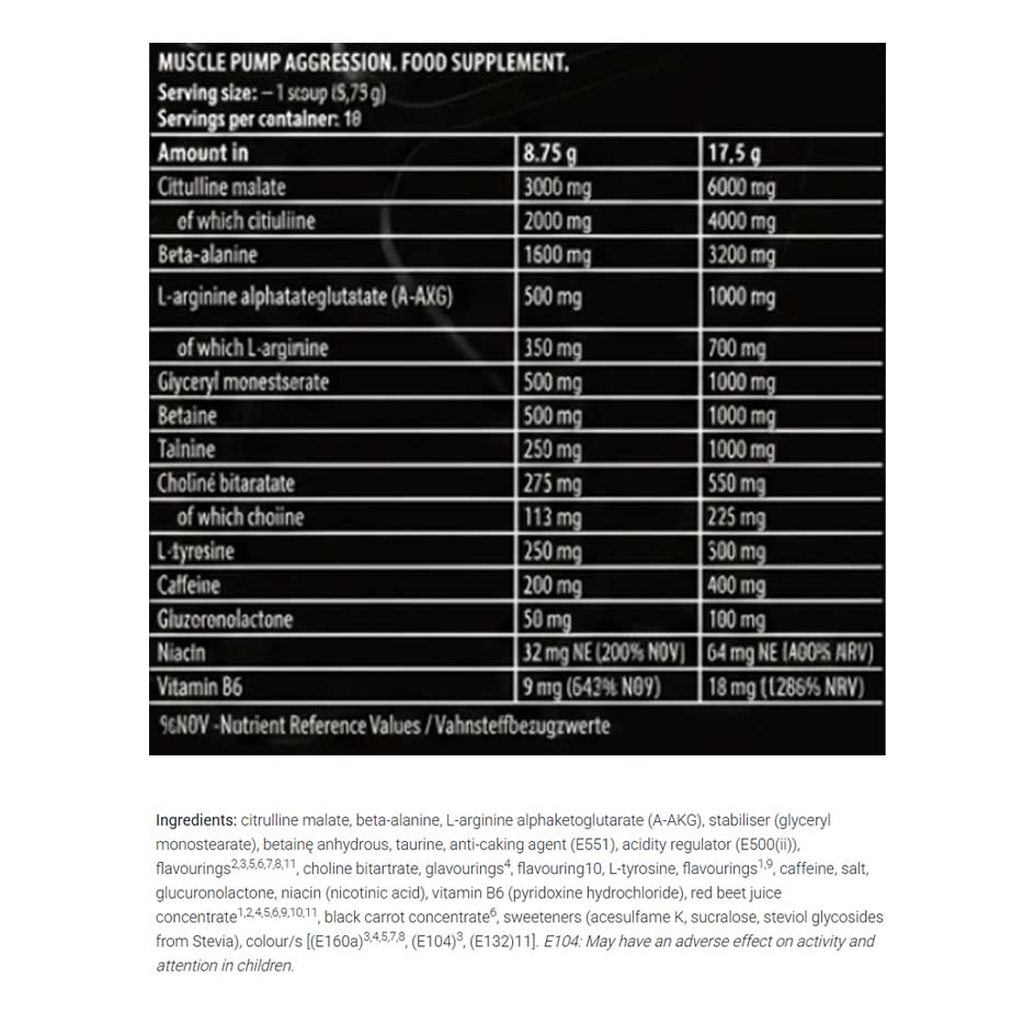 FA Nutrition Muscle Aggression Pump 350g (MHD-Ausverkauf)