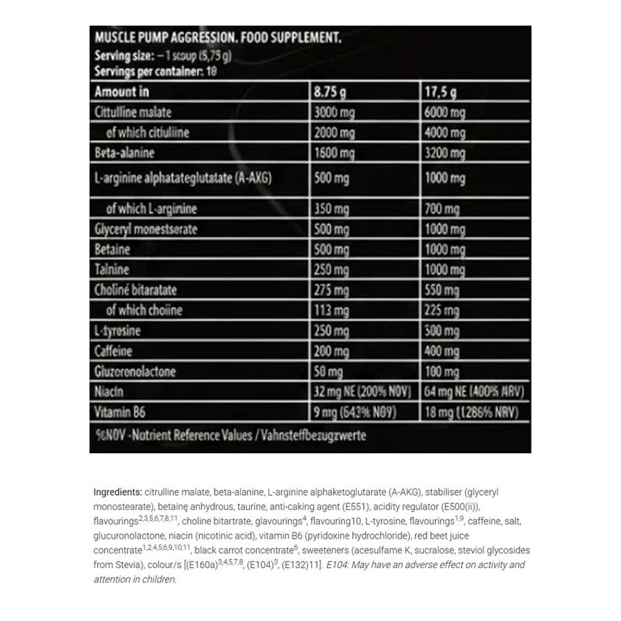 FA Nutrition Muscle Aggression Pump 350g (MHD-Ausverkauf)