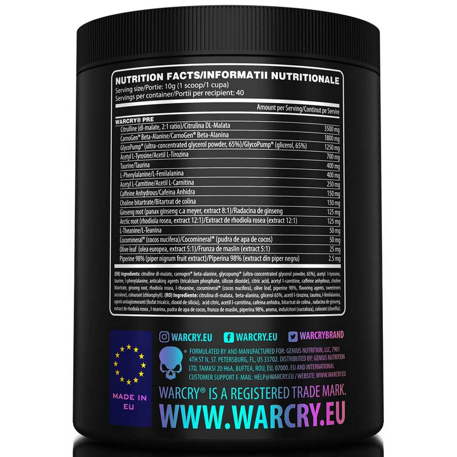 Genius Nutrition Warcry Pre 400g