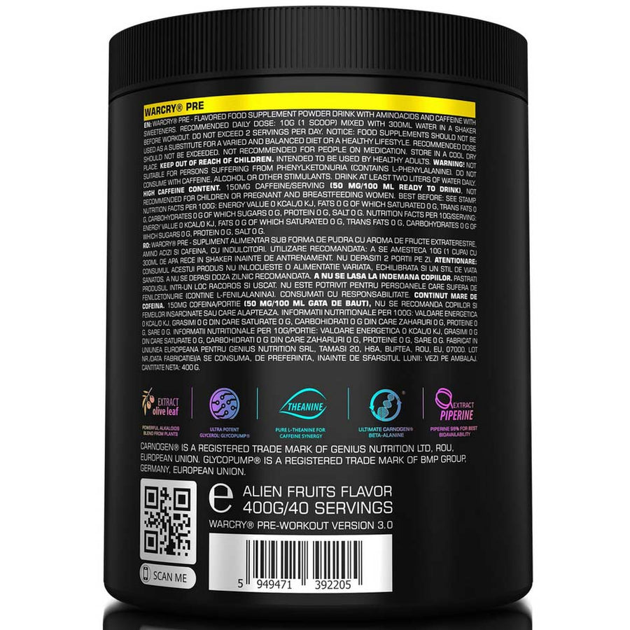 Genius Nutrition Warcry Pre 400g