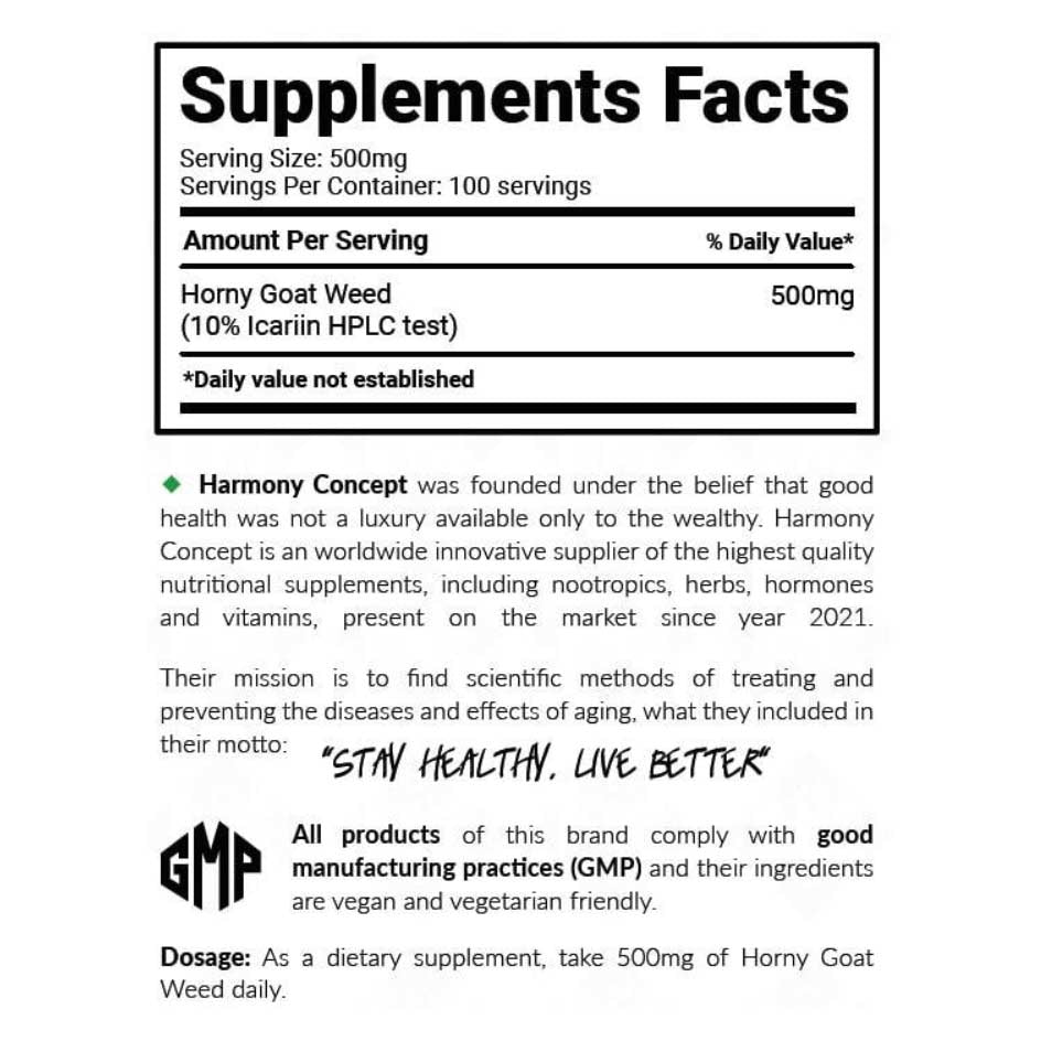 Harmony Concept Horny Goat Weed 50g