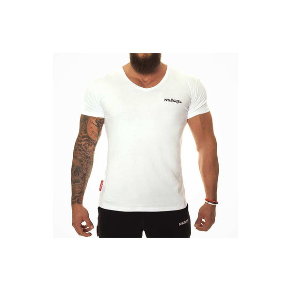 Mutaria T-Shirt V-Neck White