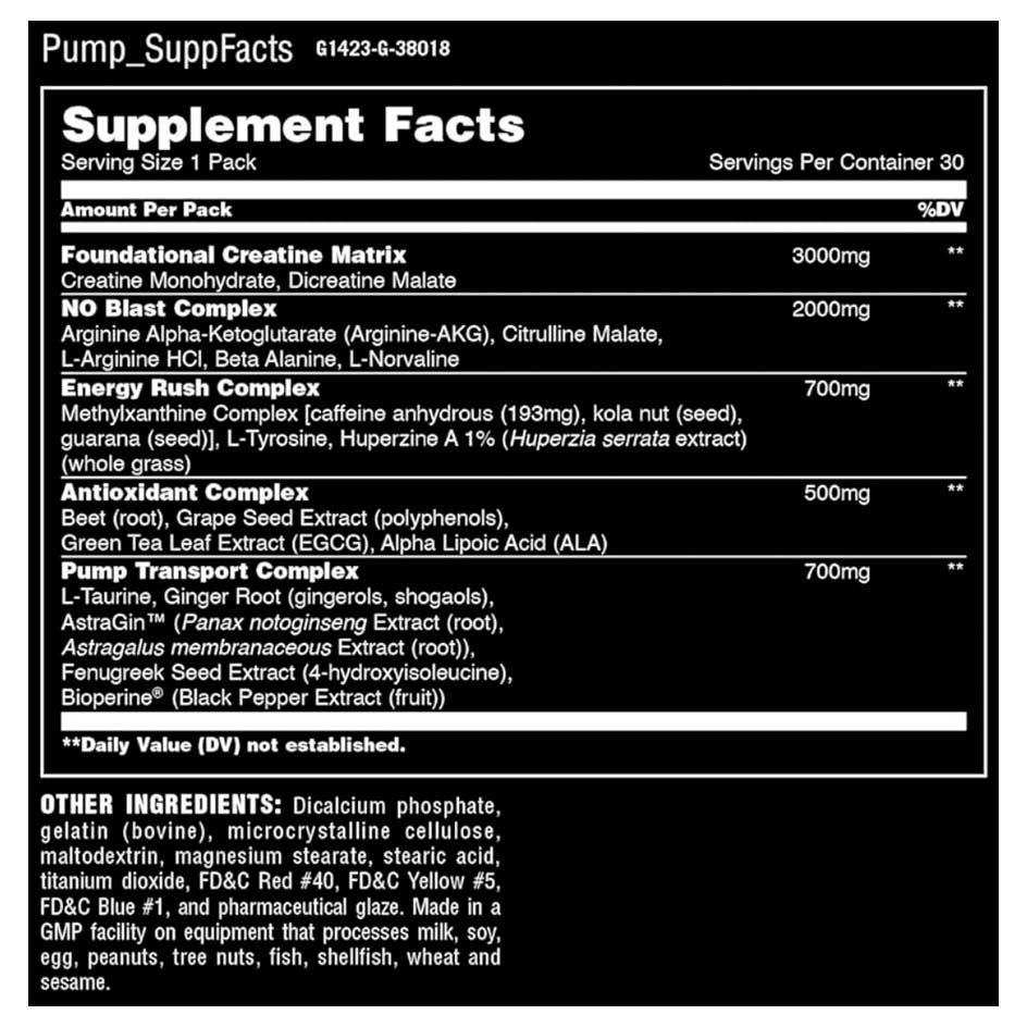 Universal Nutrition Animal Pump 30 Packs - getboost3d