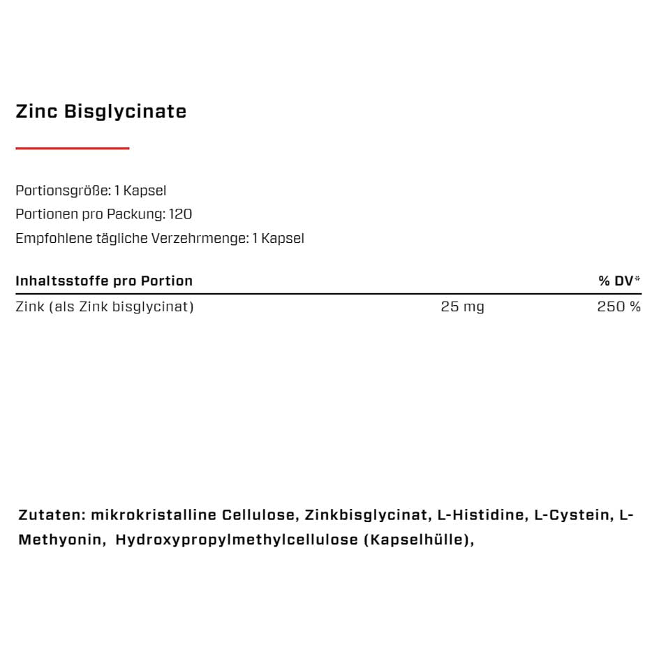 Vast Zinc Bisglycinate 120 vegan caps