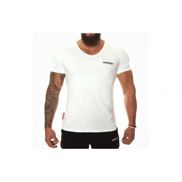 Mutaria T-Shirt V-Neck White 1